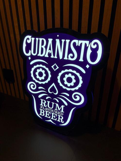 Nieuwe Cubanisto lichtreclame nieuw in doos lichtbak, Verzamelen, Merken en Reclamevoorwerpen, Zo goed als nieuw, Lichtbak of (neon) lamp