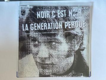 JOHNNY HALLYDAY: EP NOIR C'EST NOIR-LA GENERATION PERDUE VG+ beschikbaar voor biedingen
