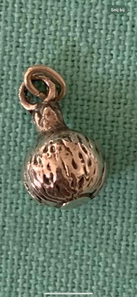 Verzilverde Ui Zilverstad Schoonhoven bedel uit 1992, Sieraden, Tassen en Uiterlijk, Bedels, Zo goed als nieuw, Overige merken
