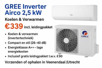 GREE Inverter Airco 2,5 kW – Koelen & Verwarmen – €339 beschikbaar voor biedingen
