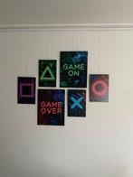Schilderijen set Playstatiion en dekbedovertrek en lamp, Ophalen of Verzenden, Zo goed als nieuw, Schilderij, Minder dan 50 cm