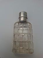 Kristal parfumflesje met zilveren dopje, Antiek en Kunst, Antiek | Goud en Zilver, Ophalen