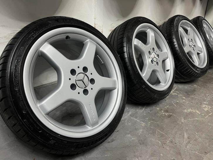 18 inch AMG Breedset Velgen met Michelin Banden CLK W211, Auto-onderdelen, Banden en Velgen, Banden en Velgen, Zomerbanden, 18 inch