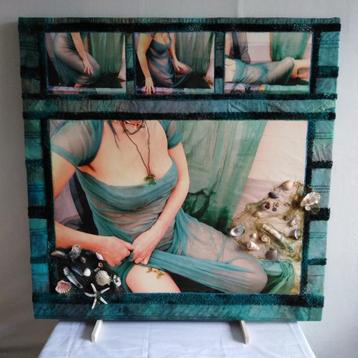 Kunstobject, textiel, textielkunst. beschikbaar voor biedingen