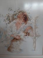 Mooi geborduurd schilderij, Ophalen, Zo goed als nieuw, Schilderij, Minder dan 50 cm