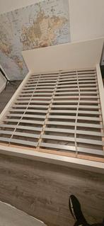 2 persoons bed IKEA, Huis en Inrichting, Slaapkamer | Bedden, Ophalen, Gebruikt, Wit, Tweepersoons