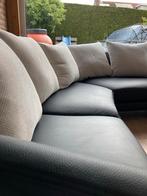 Rolf Benz 222 Groot - Zwart Leer, Ophalen, 100 tot 125 cm, Hoekbank, 300 cm of meer