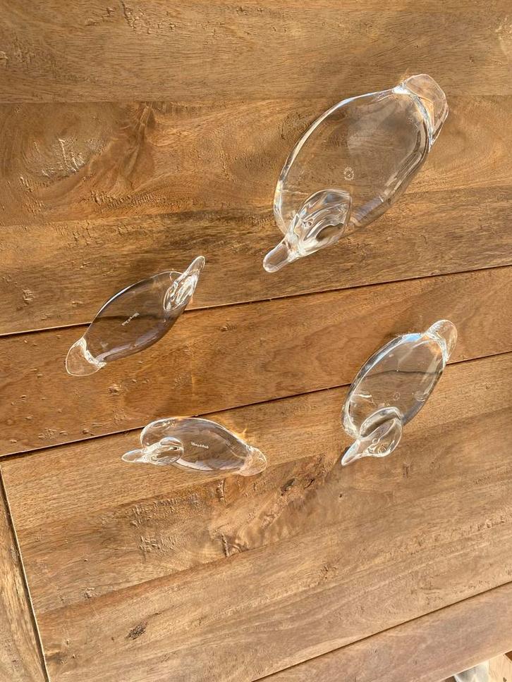 Villeroy & Boch 4 kristallen eendjes, Antiek en Kunst, Antiek | Glas en Kristal, Ophalen of Verzenden