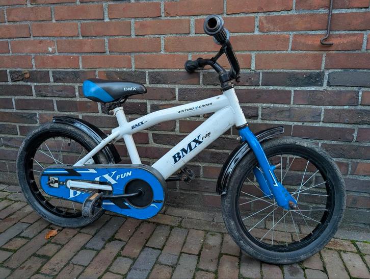 BMX fun 16 inch xciting v-cross jongensfiets meisjesfiets, Fietsen en Brommers, Fietsen | Crossfietsen en BMX, Gebruikt, 16 tot 20 inch
