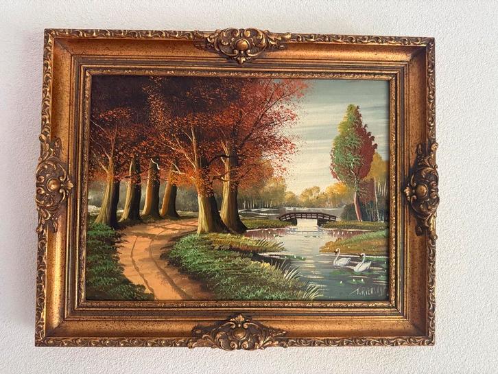 J van Riemsdijk mooi schilderij, Antiek en Kunst, Kunst | Schilderijen | Klassiek, Ophalen of Verzenden