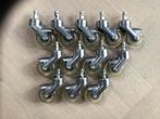 Eetkamerstoel wieltjes alu polish 50mm, Doe-het-zelf en Verbouw, Zwenkwielen, Ophalen, Gebruikt