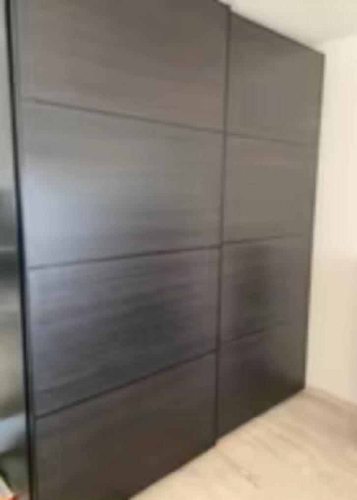 IKEA PAX kast met schuifdeuren, zwartbruin 200x66x236 cm, Huis en Inrichting, Kasten | Kledingkasten, Zo goed als nieuw, 200 cm of meer
