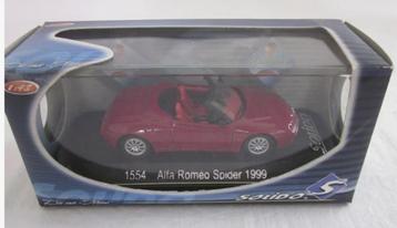 Solido Alfa Romeo Spider 1999 schaal 1:43 nr. 1554 in doos. beschikbaar voor biedingen