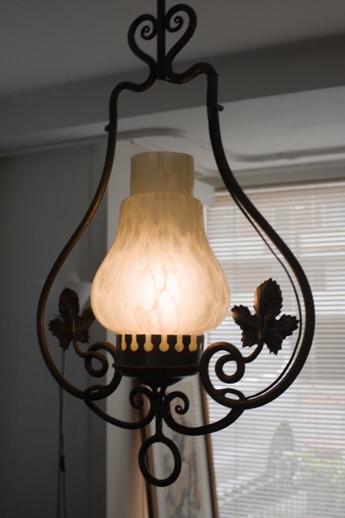 Italiaanse art nouveau hanglamp, Antiek en Kunst, Antiek | Lampen, Ophalen