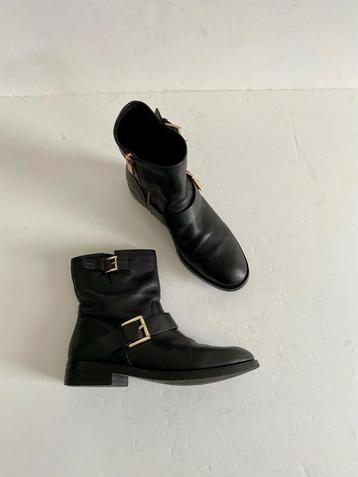 i614 Michael Kors mt 37,5 lage leren laarsjes laarzen boots beschikbaar voor biedingen