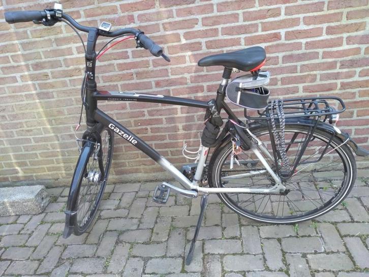 Herenfiets Gazelle Chamonix T27 Trekking MT61 met fietscomp., Fietsen en Brommers, Fietsen | Heren | Herenfietsen, Gebruikt, Gazelle
