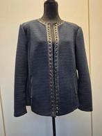 Vest donkerblauw dames met leer maat 46, Kleding | Dames, Blauw, Maat 46/48 (XL) of groter, Ophalen of Verzenden, Zo goed als nieuw