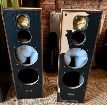 Lege luidsprekerkasten met nieuw dempingsmateriaal beschikbaar voor biedingen