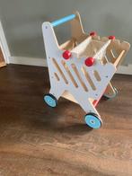 Houten winkelwagentje, Kinderen en Baby's, Speelgoed | Houten speelgoed, Ophalen, Zo goed als nieuw, Overige typen