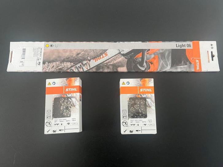 Stihl zaagblad 40cm + 2 Stihl kettingen nieuw!, Tuin en Terras, Hand-tuingereedschap, Nieuw, Overige soorten, Ophalen of Verzenden