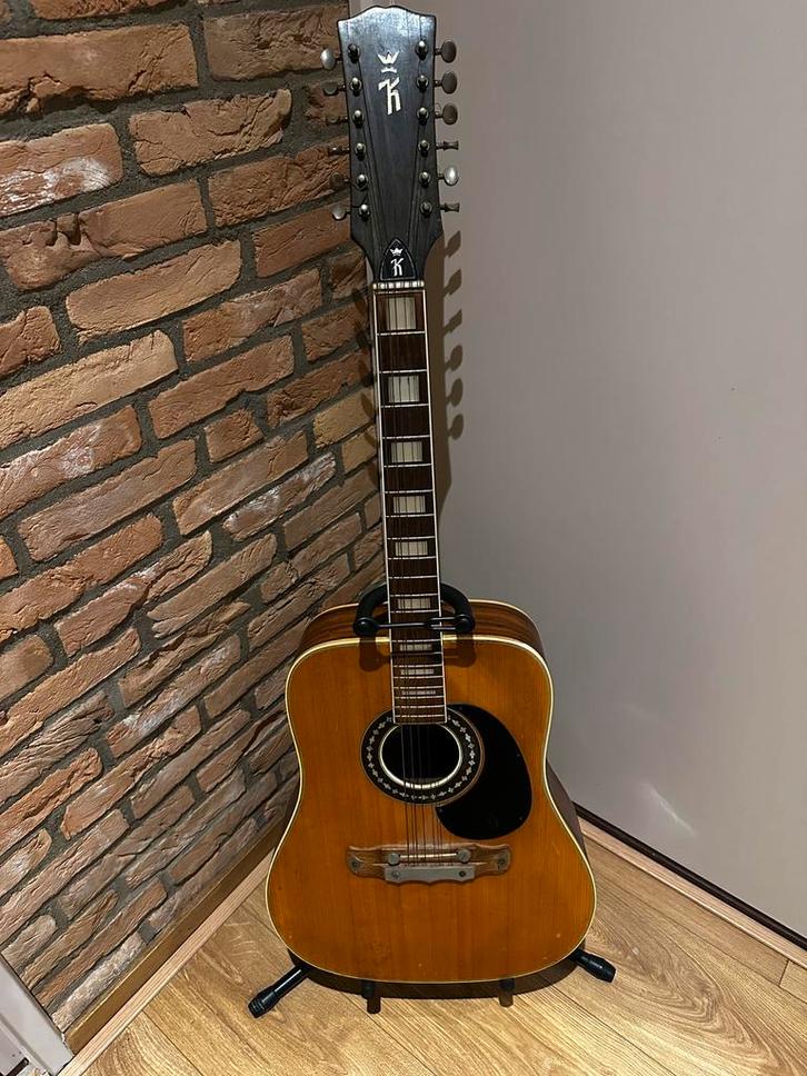 Klira 620/12 — Dreadnought 12-string, jaren ’70, Muziek en Instrumenten, Snaarinstrumenten | Gitaren | Akoestisch, Gebruikt, Western- of Steelstringgitaar