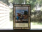 Antieke gebrandschilderde de Bleeker raamhanger glas-in-lood, Antiek en Kunst, Ophalen of Verzenden