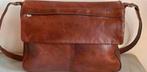Grote Bruin leren tas - Sasa Design, Ophalen of Verzenden, Zo goed als nieuw, Bruin, Schoudertasje