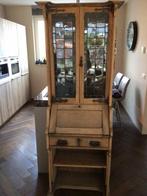 Teakhouten vitrinekastje met bureautje Art Nouveaustijl, Antiek en Kunst, Antiek | Meubels | Kasten, Ophalen