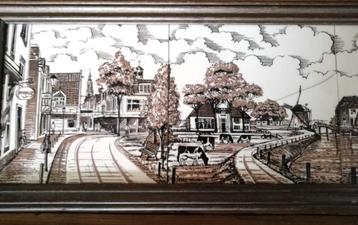 Tableau tegels ingelijst purmerend molens Schoonhoven beschikbaar voor biedingen