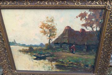 Olieverf op doek A.J.C. Manuel  beschikbaar voor biedingen