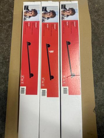 Nieuw handdoekbeugels magnetisch 55cm mat zwart beschikbaar voor biedingen