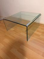 Glazen salontafel 60x60 cm, Huis en Inrichting, Tafels | Salontafels, Ophalen, Gebruikt, 50 tot 100 cm, Vierkant