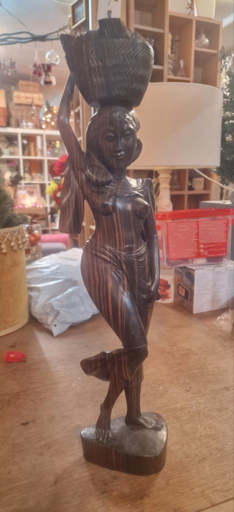 Houten beeld, houtsnijwerk, 50 cm hoog, Antiek en Kunst, Kunst | Beelden en Houtsnijwerken, Ophalen