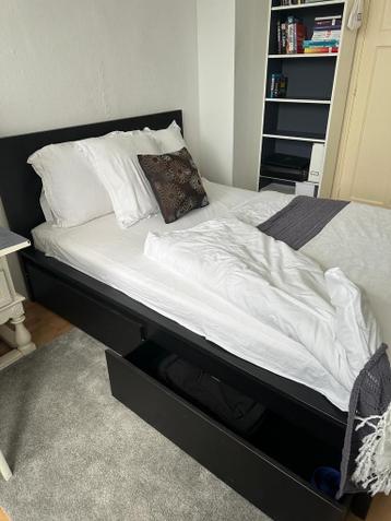 Ikea Malm bed met lades (zwart) - afbeelding 6
