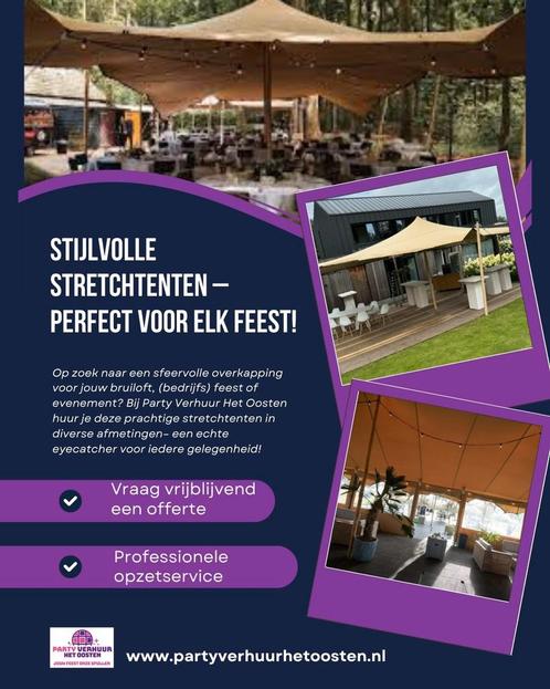 Luxe stretchtenten huren ? Party Verhuur Het Oosten, Tuin en Terras, Partytenten, Zo goed als nieuw, Partytent, Ophalen