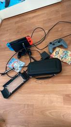 Switch set met van alles en nogwat, Met games, Met 2 controllers, Ophalen of Verzenden, Zo goed als nieuw
