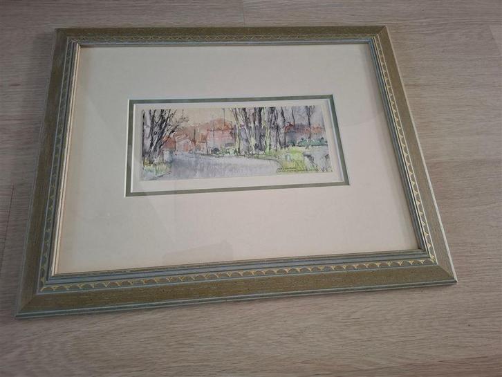 Kees Houtman gesigneerde aquarel [4], Antiek en Kunst, Kunst | Schilderijen | Modern, Ophalen