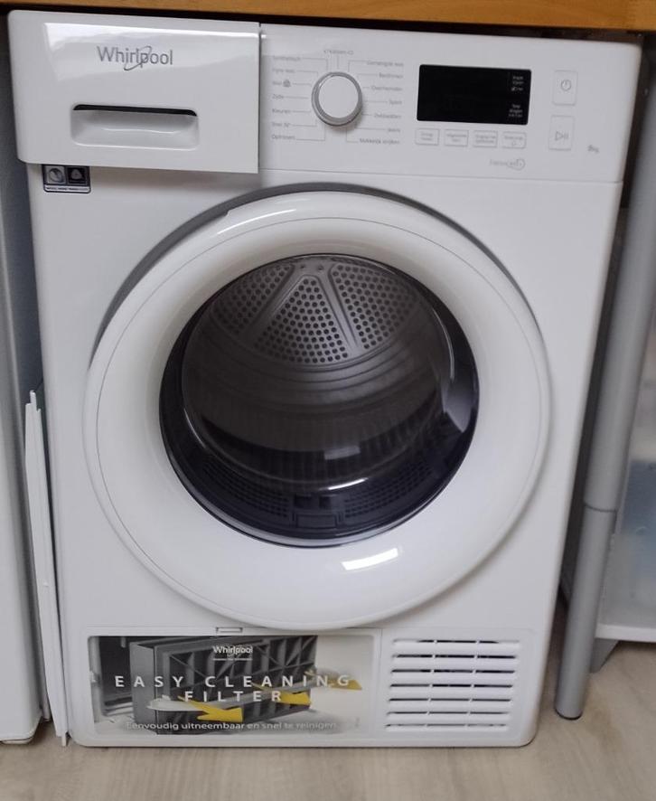 Whirlpool warmtepompdroger, Witgoed en Apparatuur, Wasdrogers, Zo goed als nieuw, Condens, Voorlader, 6 tot 8 kg, Minder dan 85 cm