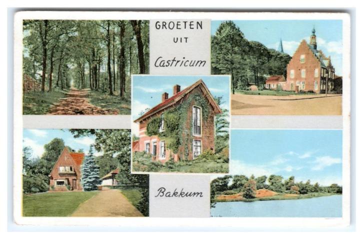 Castricum - Bakkum, Groeten uit Castricum - Bakkum, Verzamelen, Ansichtkaarten | Nederland, Gelopen, Noord-Holland, 1960 tot 1980
