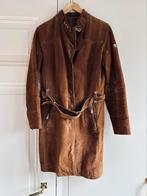 Suède jas, knielang, gevoerd. Merk Mauritius Gipsy., Kleding | Dames, Jassen | Winter, Ophalen of Verzenden, Gedragen, Maat 38/40 (M)