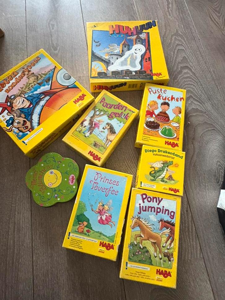 Haba spellen pakket €10, Hobby en Vrije tijd, Gezelschapsspellen | Bordspellen, Gebruikt, Ophalen of Verzenden