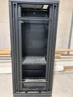 Zwarte patchkast - 204 cm hoog, Computers en Software, Serverkasten, Ophalen, Gebruikt, Geperforeerd, Geperforeerd