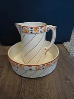Antiek Lampetstel - Jug en Kom, Antiek en Kunst, Antiek | Keramiek en Aardewerk, Ophalen of Verzenden