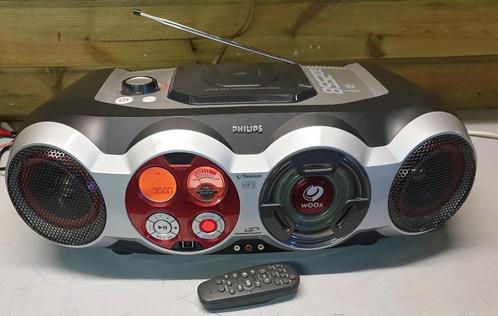 Philips boombox az-2558 + afstandsbediening, Audio, Tv en Foto, Radio's, Gebruikt, Radio, Met cd-speler, Ophalen of Verzenden