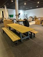 Te koop: Picknick set (teakhout aluminium), Ophalen, 8 zitplaatsen, Bank, Tuinset