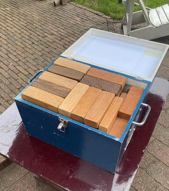 Jenga XXL te huur, Hobby en Vrije tijd, Feestartikelen | Verhuur, Nieuw, Overige, Ophalen of Verzenden