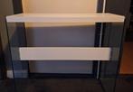 Sidetable wit met glazen poten, Huis en Inrichting, Ophalen, Zo goed als nieuw
