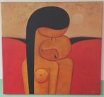 Olieverf schilderij - 109 x 100 cm, Antiek en Kunst, Kunst | Schilderijen | Klassiek, Ophalen