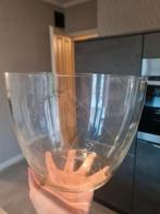 Glazen vaas, ruitjes, landelijk, sober, stoer, Huis en Inrichting, Woonaccessoires | Vazen, Ophalen, Overige kleuren, Minder dan 50 cm