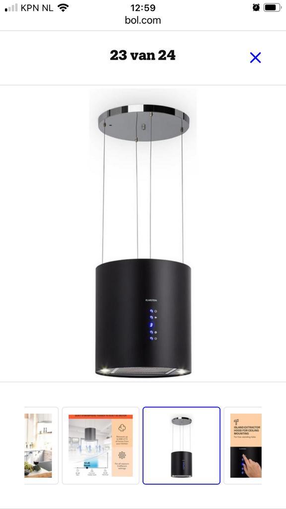 Afzuigkap met  koolstoffilter, zonder afvoerkanaal, Witgoed en Apparatuur, Afzuigkappen, Nieuw, Vrijstaand, Eilandschouwkap, 400 tot 600 m³ per uur